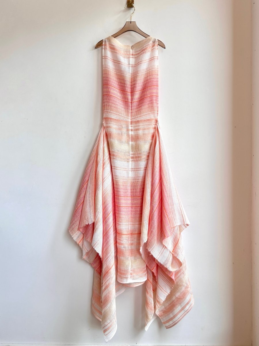 Coral Striped Zero - Waste Dress - Made X Hudson