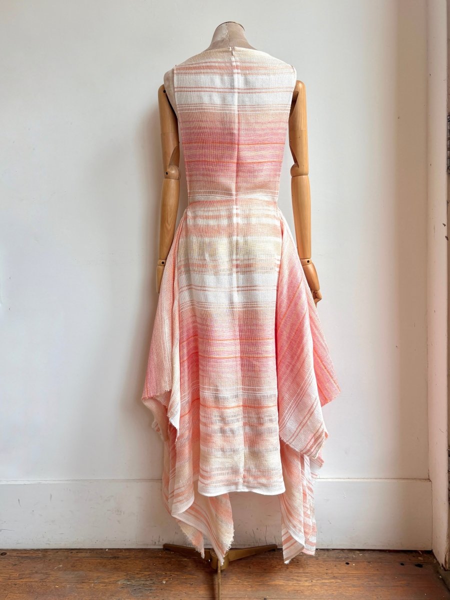 Coral Striped Zero - Waste Dress - Made X Hudson