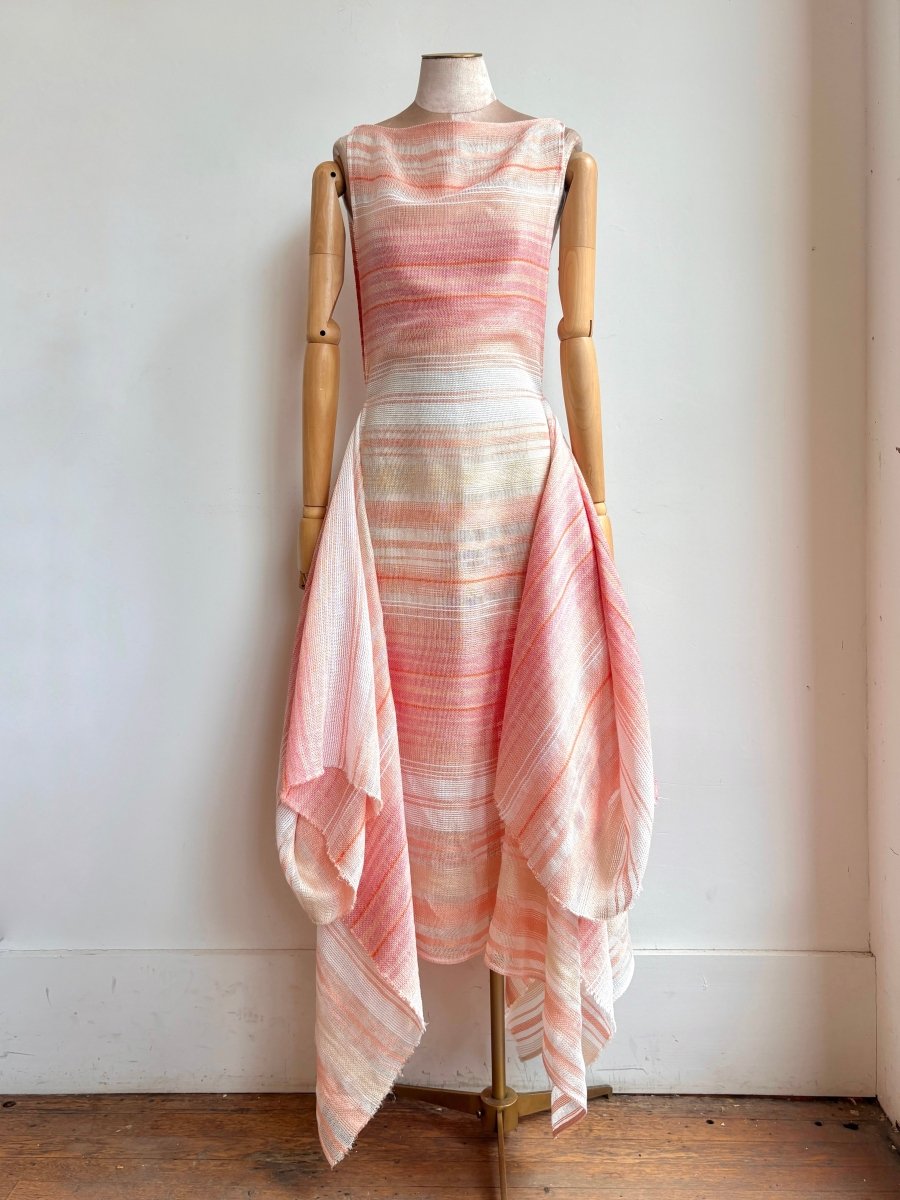 Coral Striped Zero - Waste Dress - Made X Hudson