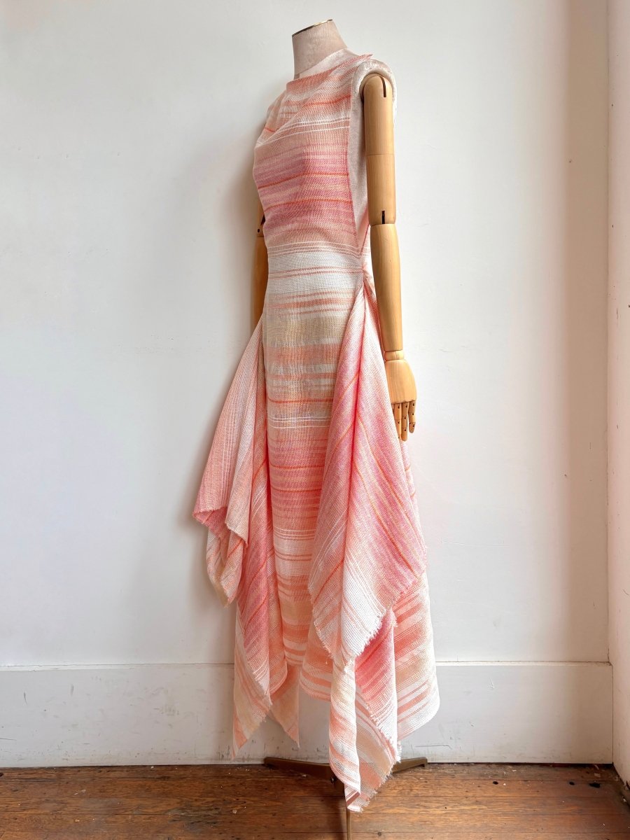 Coral Striped Zero - Waste Dress - Made X Hudson