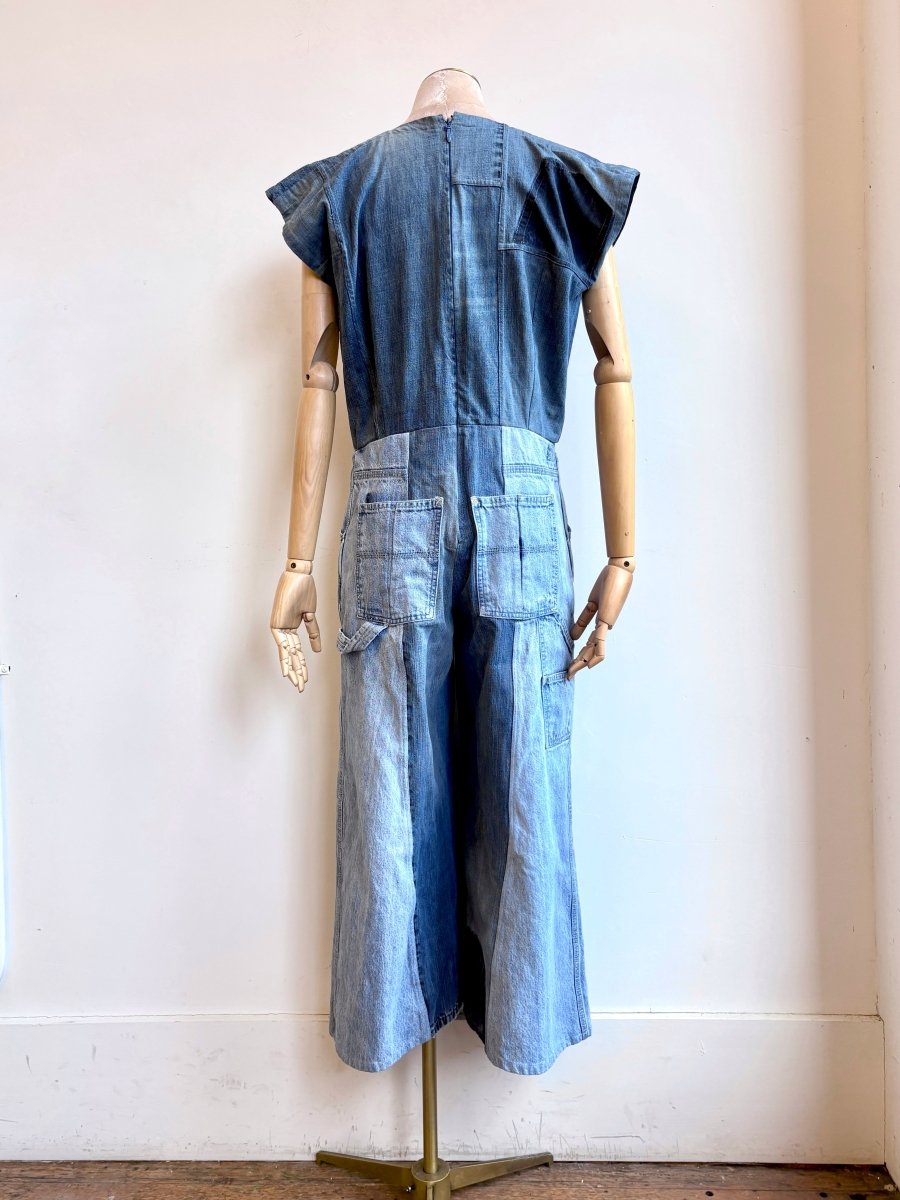 Denim Multi - Colored Patchwork Denim Jumpsuit - Made X Hudson