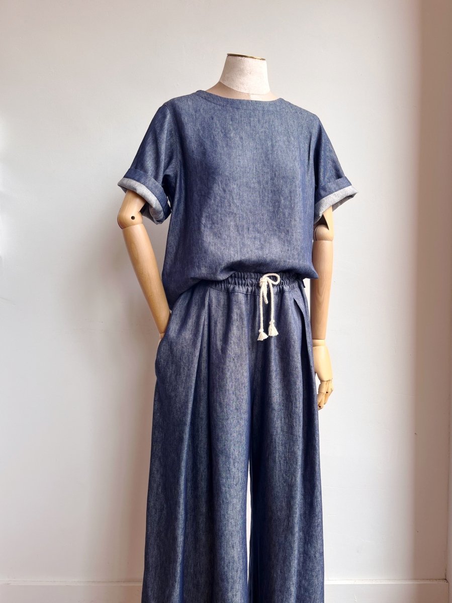 Lightweight Steel Denim Everyday Top - Made X Hudson