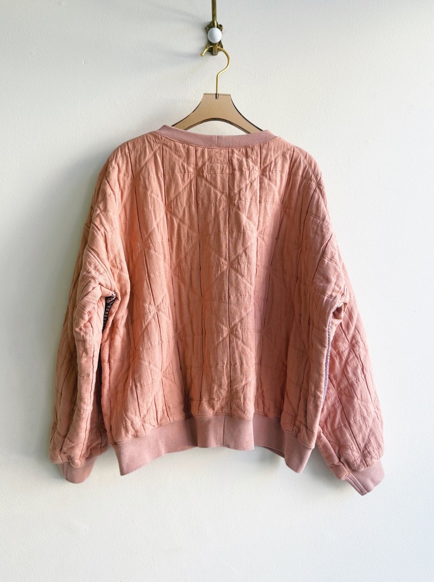 Handwoven Double Quilt Pink Pullover - Made X Hudson