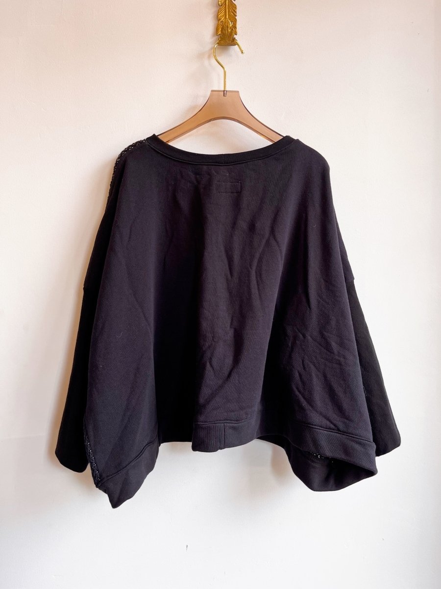 Handwoven Geometric Beat Black Pullover - Made X Hudson
