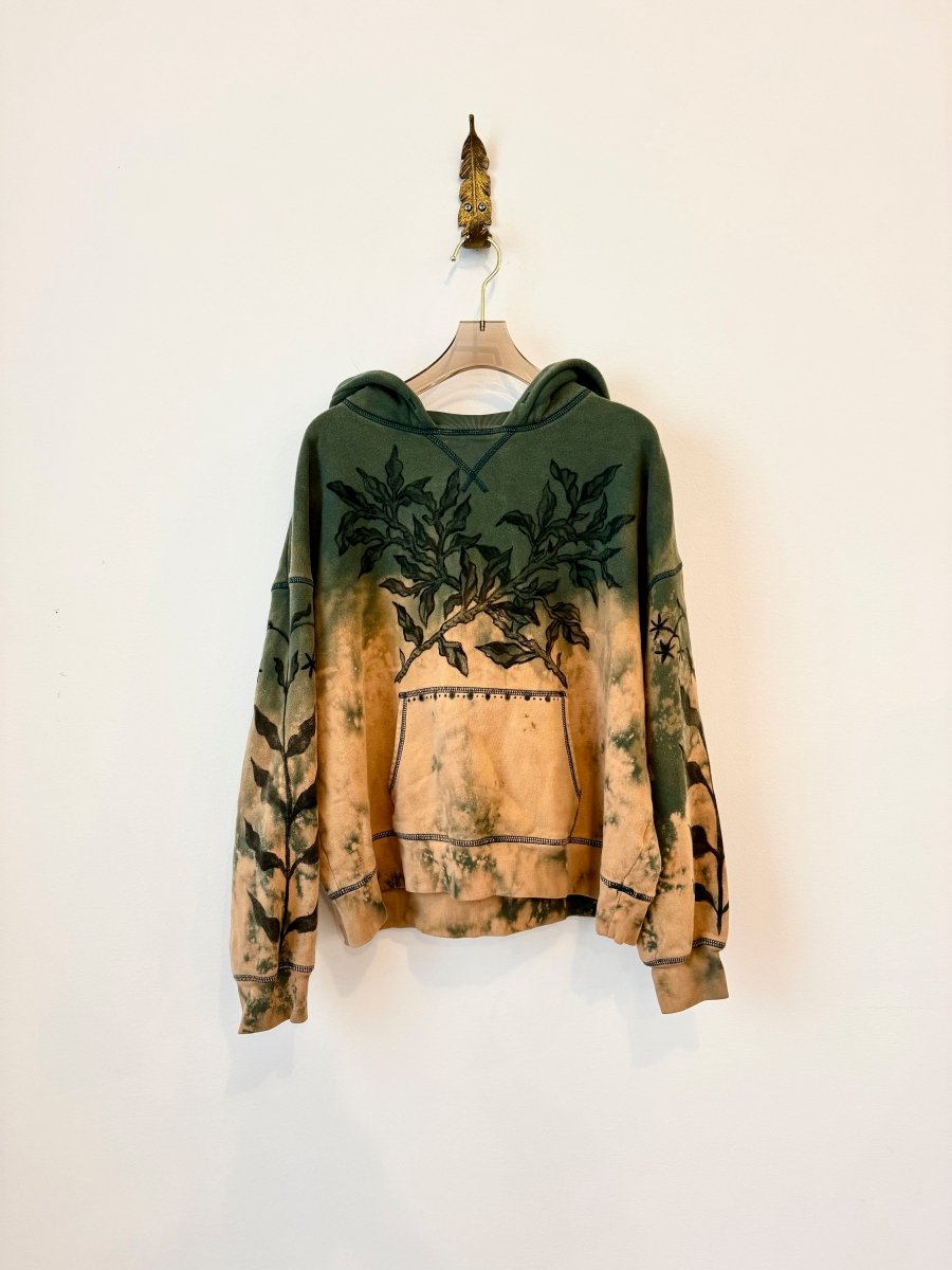 Crossed Branch Hoodie | Hand Painted (Reworked) - Made X Hudson