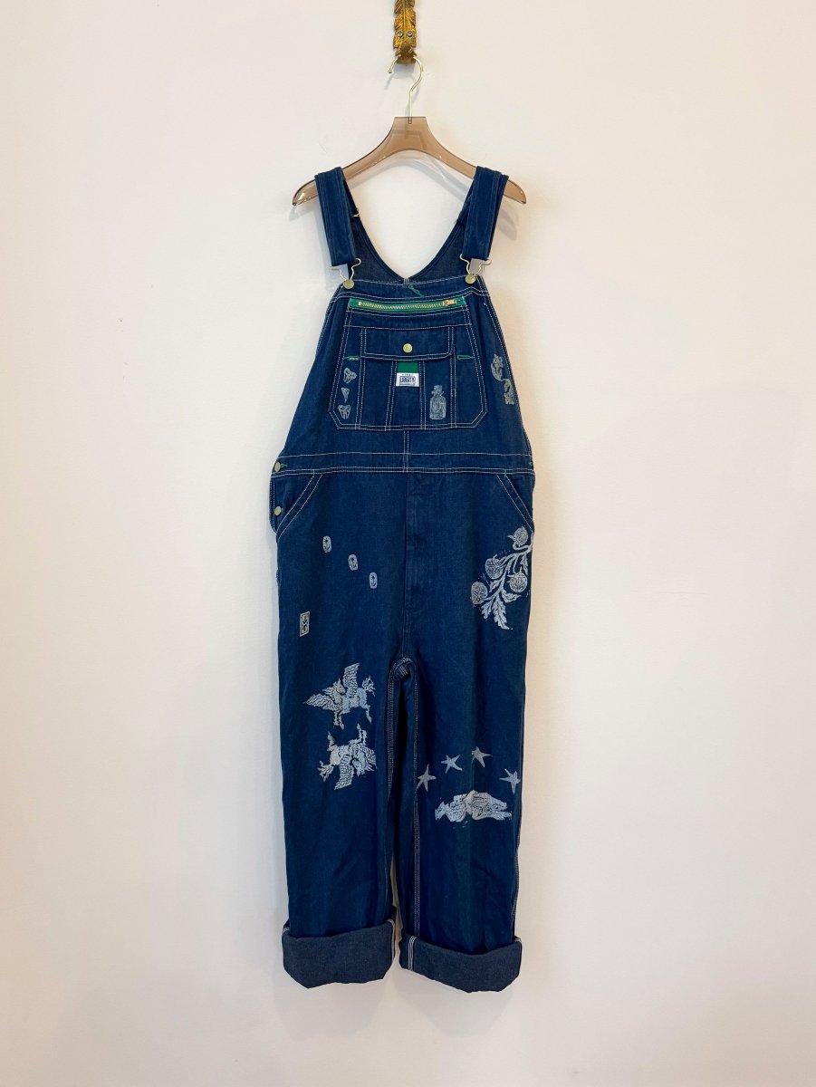 Farmer Overalls Mix Motif | Block Printed (Reworked) - Made X Hudson