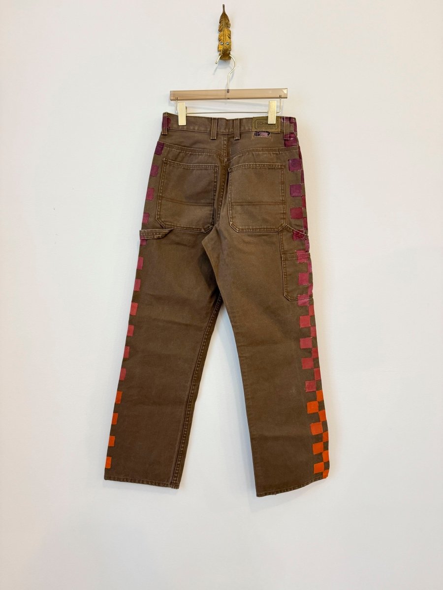 Gradient Checker Jeans | Plum to Rust (Reworked) - Made X Hudson