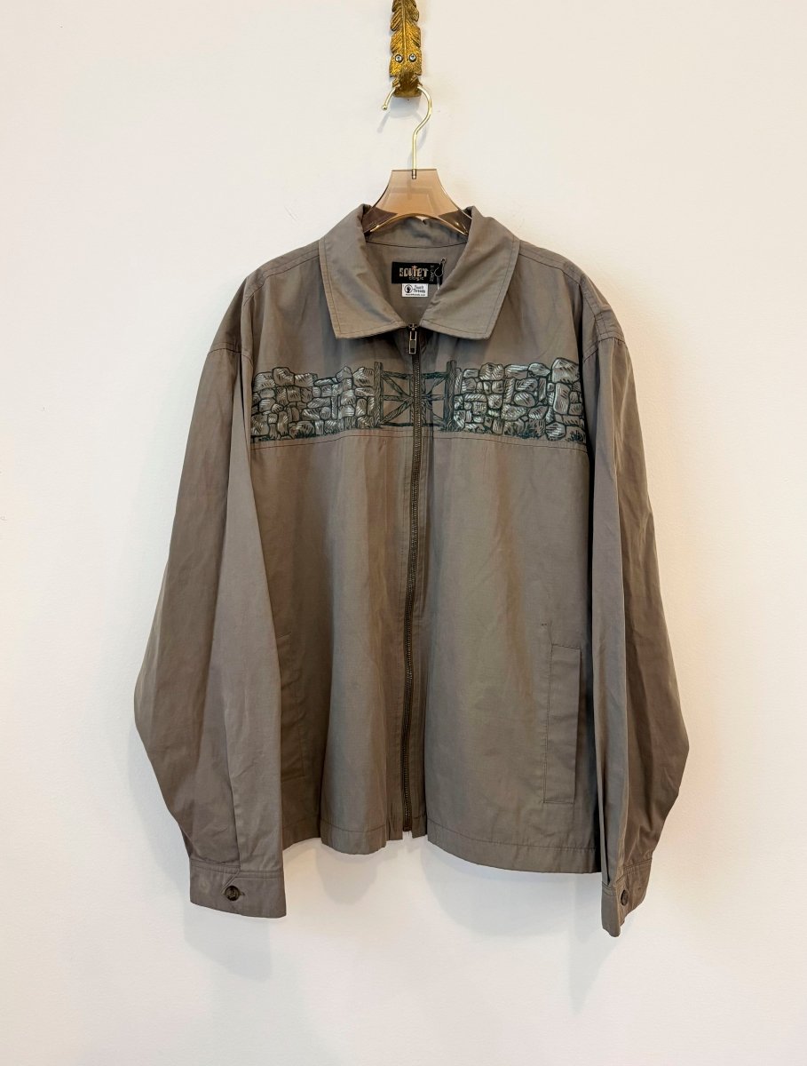 Serpentine Stone Wind Breaker | Hand Painted (Reworked) - Made X Hudson