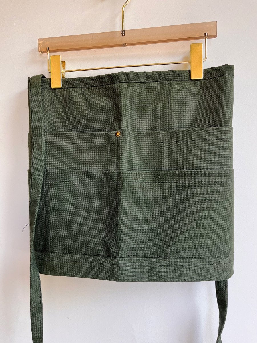 Utility Half - Apron in Army Cotton Canvas - Made X Hudson