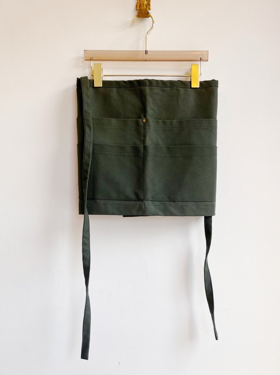 Utility Half - Apron in Army Cotton Canvas - Made X Hudson