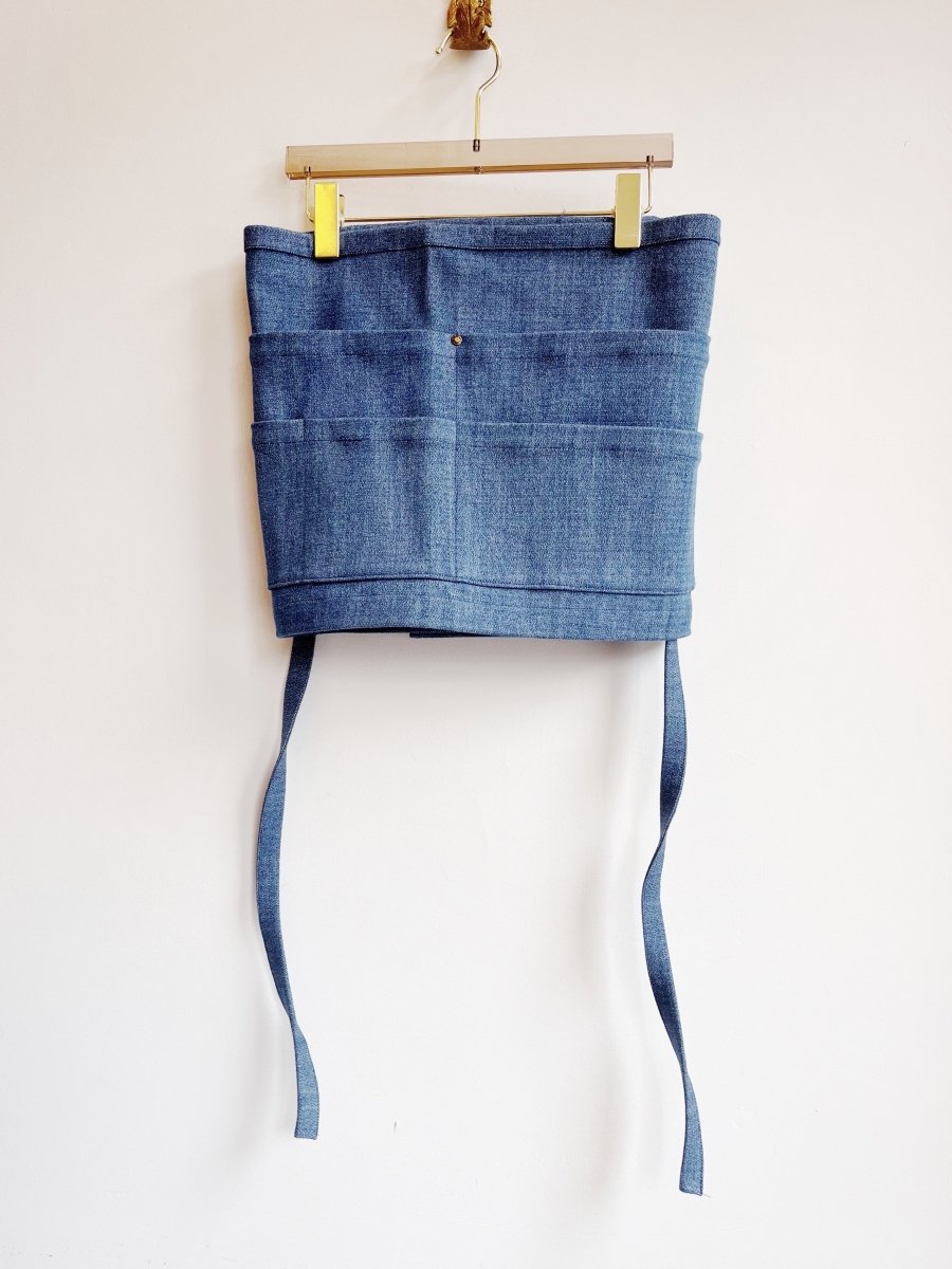 Utility Half - Apron in Light Denim - Made X Hudson