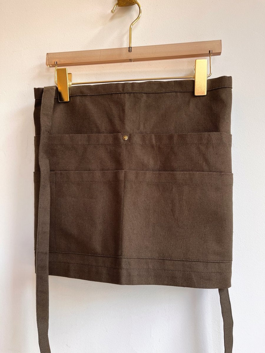 Utility Half - Apron in Moss Hemp - Cotton Blend - Made X Hudson