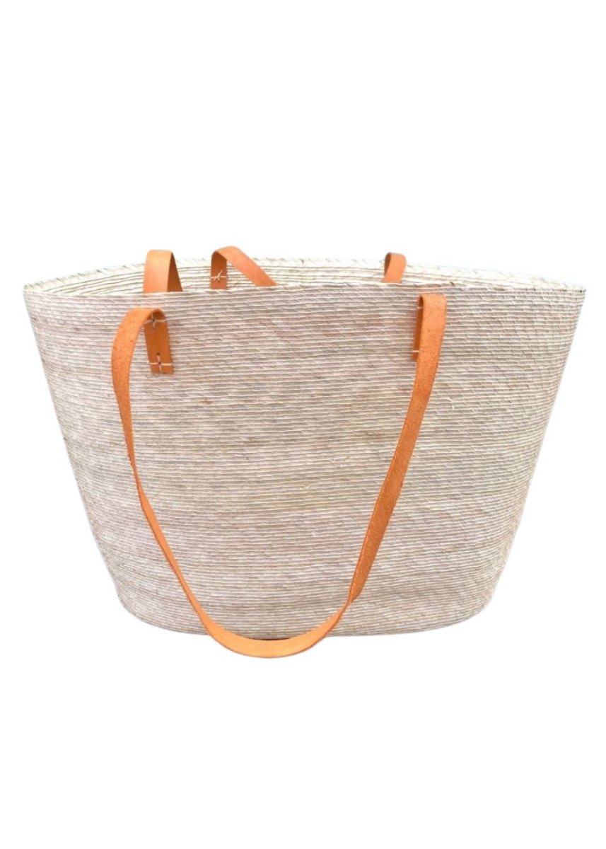 XL Riviera Tote w/ Double Handles in Natural - Made X Hudson