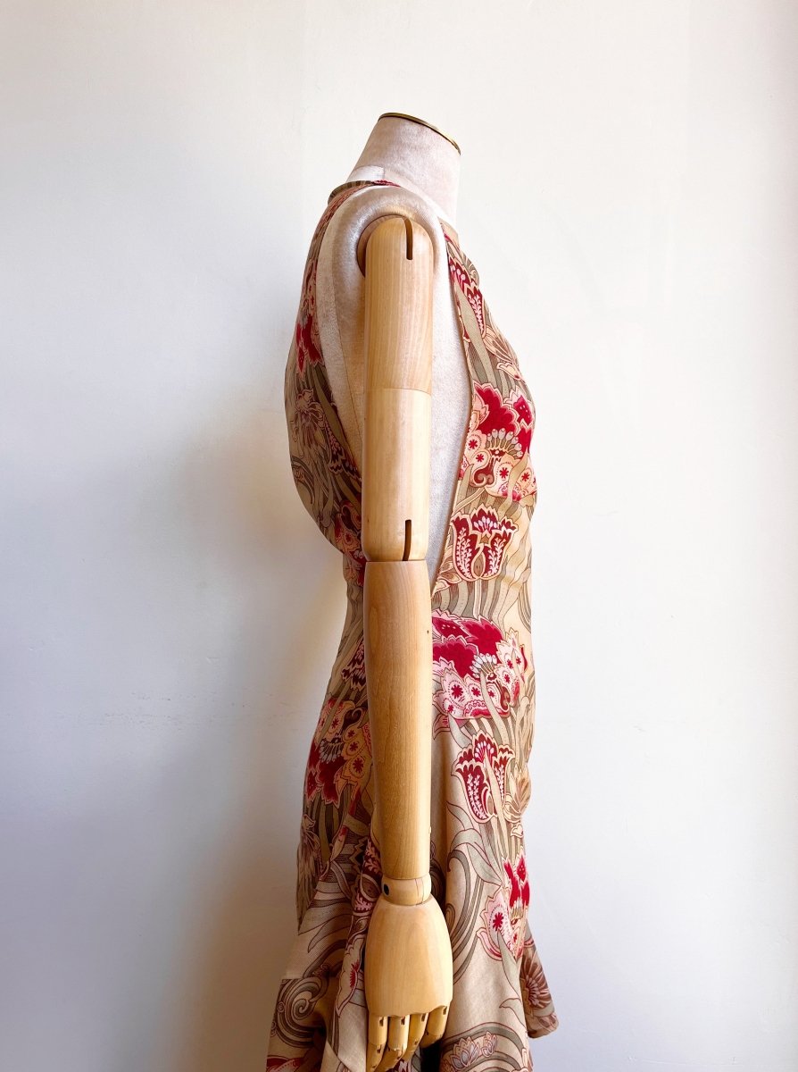 Zero - Waste Dress in Silk Art Nouveau Floral Print - Made X Hudson