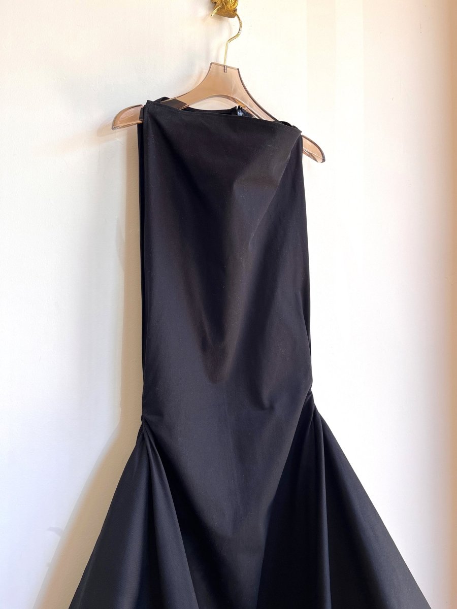 Zero - Waste Dress in Black Hemp - Cotton Canvas - Made X Hudson