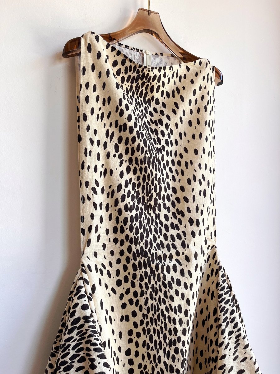 Cheetah Print Linen Zero - Waste Dress - Made X Hudson