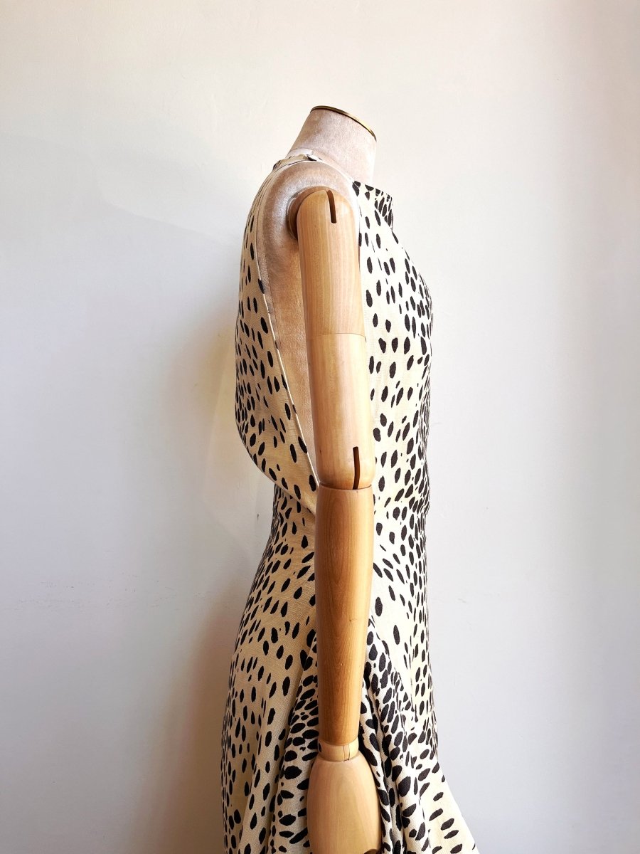 Cheetah Print Linen Zero - Waste Dress - Made X Hudson