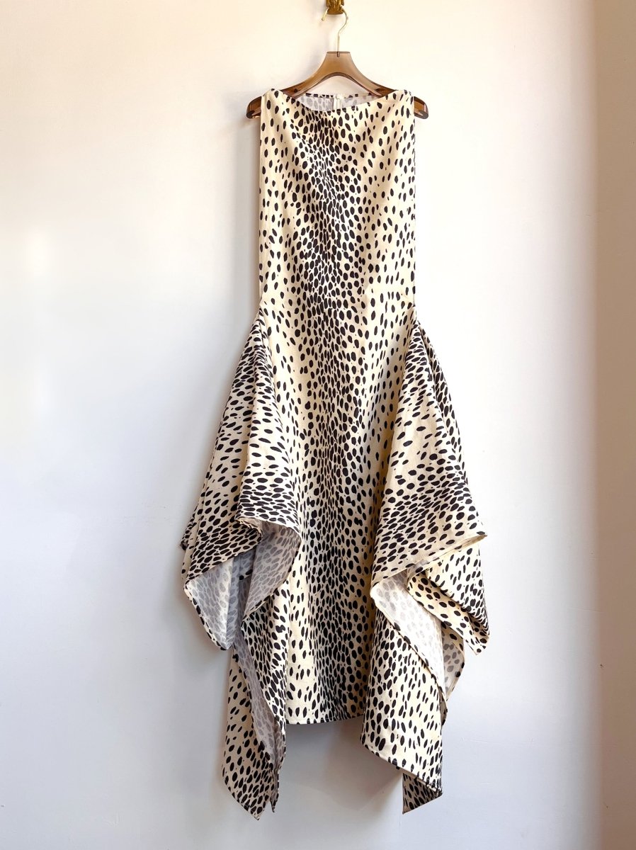 Cheetah Print Linen Zero - Waste Dress - Made X Hudson