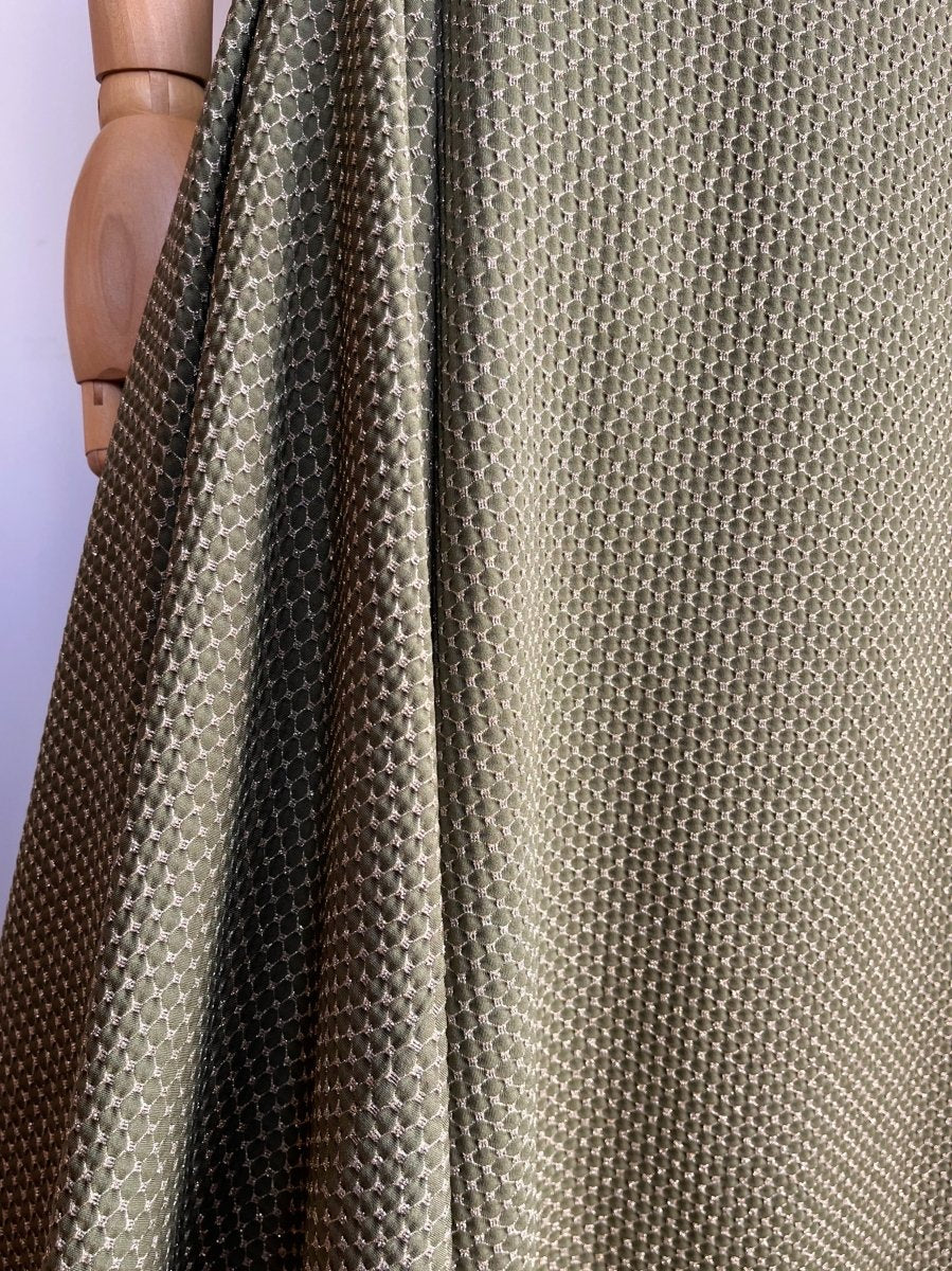 Zero - Waste Dress in Green and Gold Shimmer - Made X Hudson