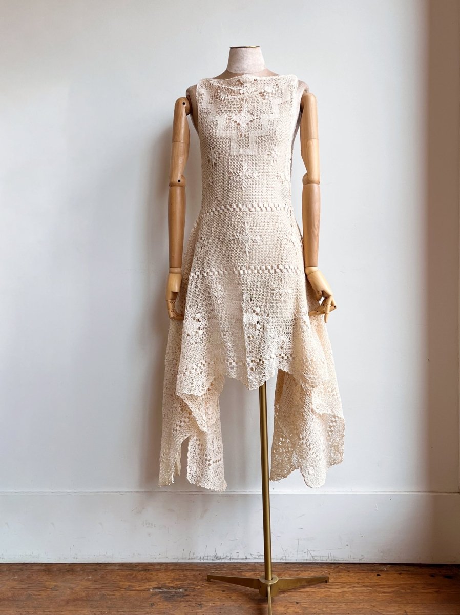 Zero - Waste Dress in Vintage Ivory Lace - Made X Hudson
