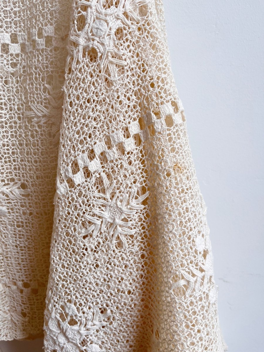 Zero - Waste Dress in Vintage Ivory Lace - Made X Hudson