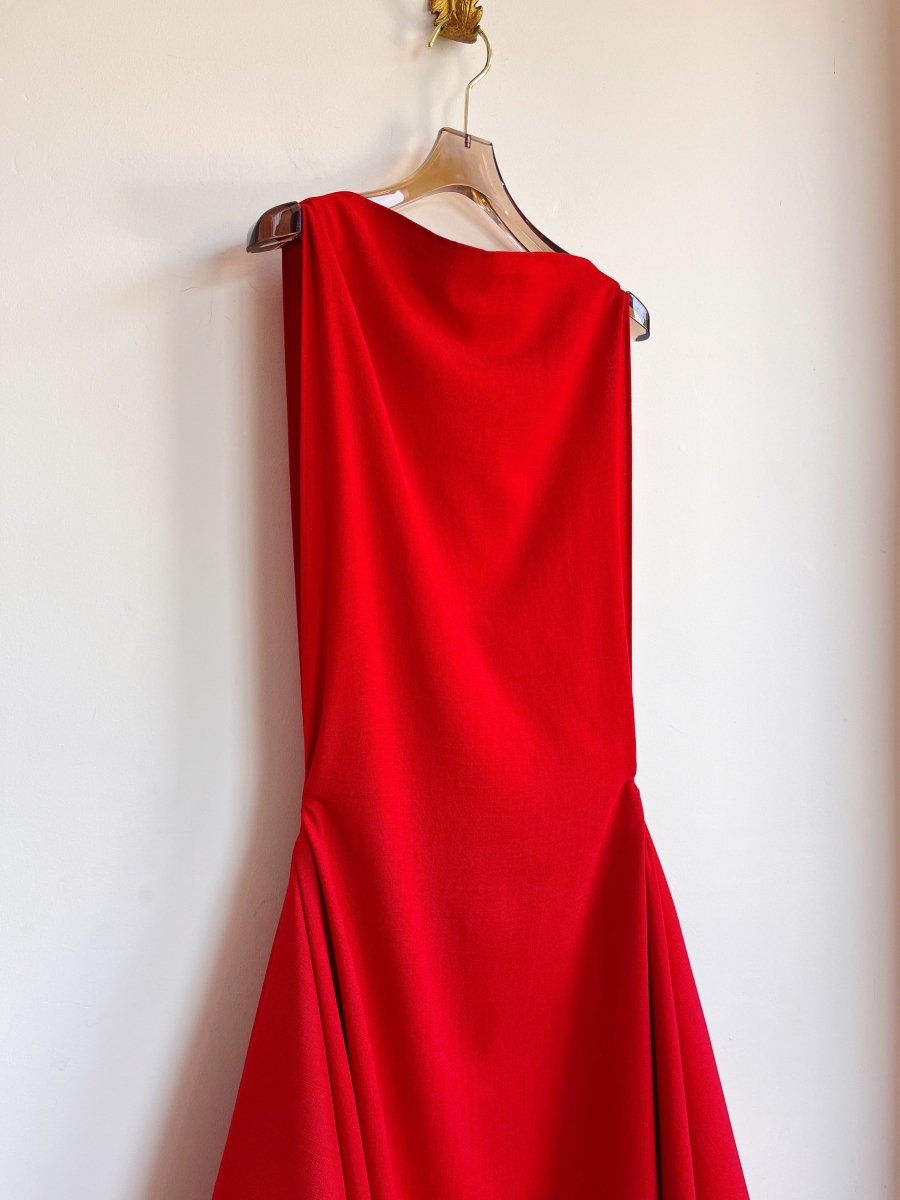 Zero - Waste Dress in Crimson Red - Made X Hudson