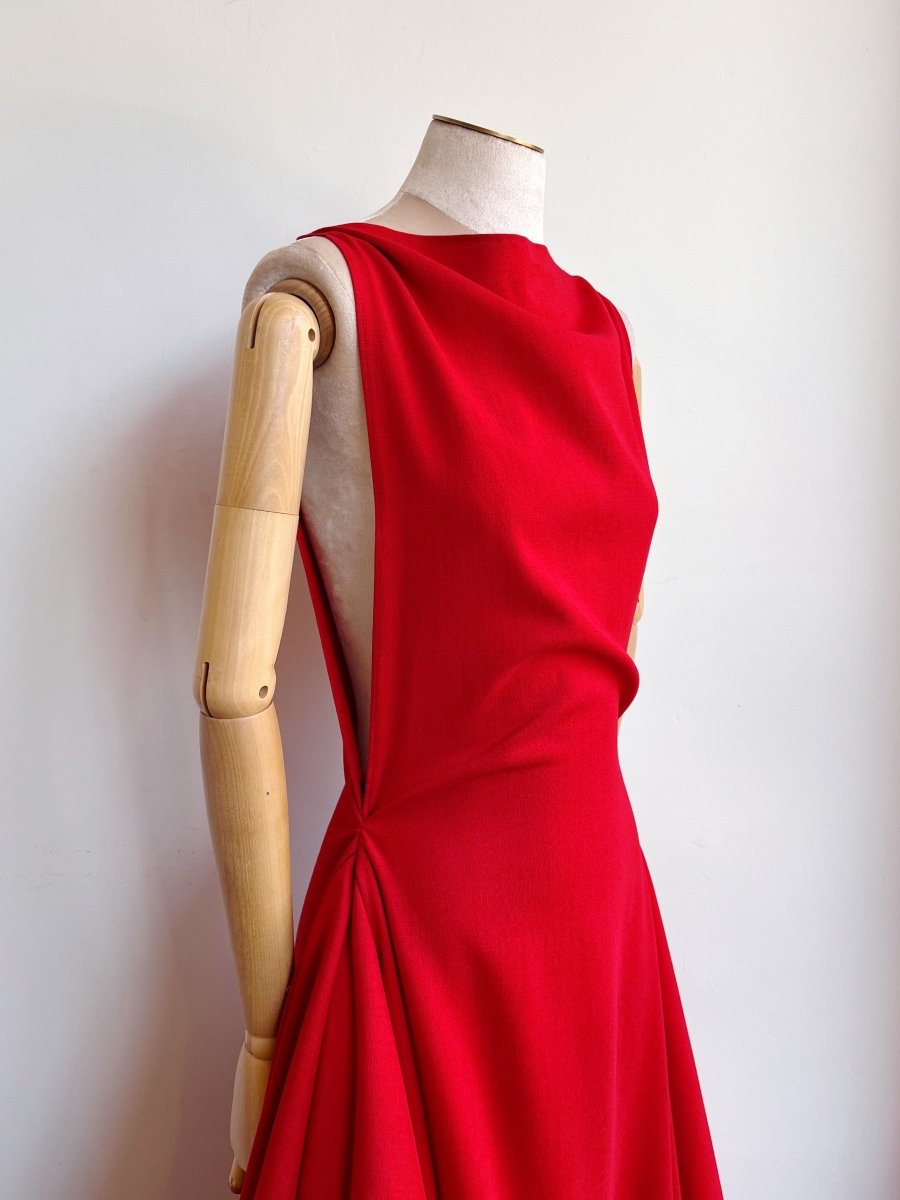 Zero - Waste Dress in Crimson Red - Made X Hudson