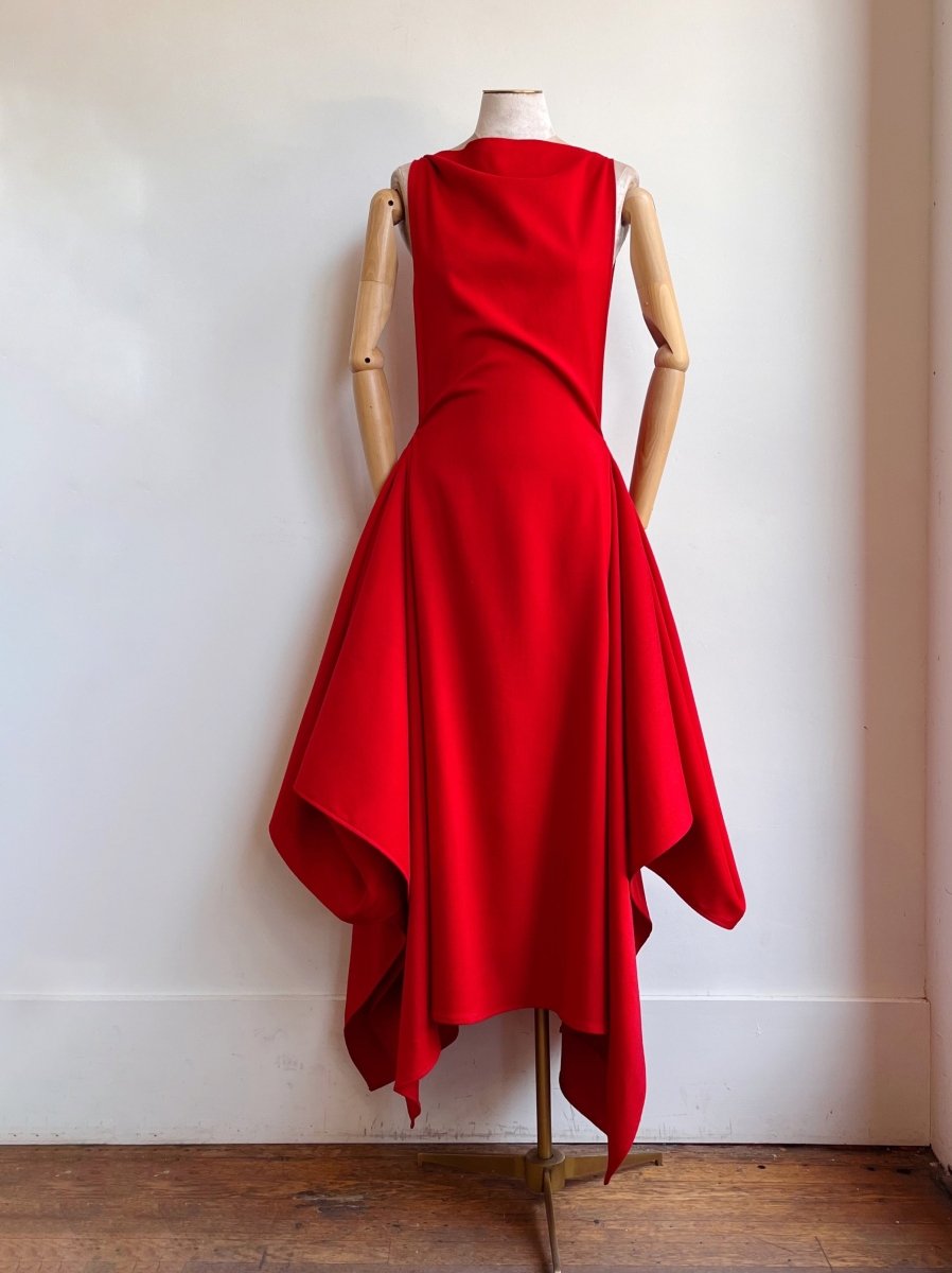Zero - Waste Dress in Crimson Red - Made X Hudson