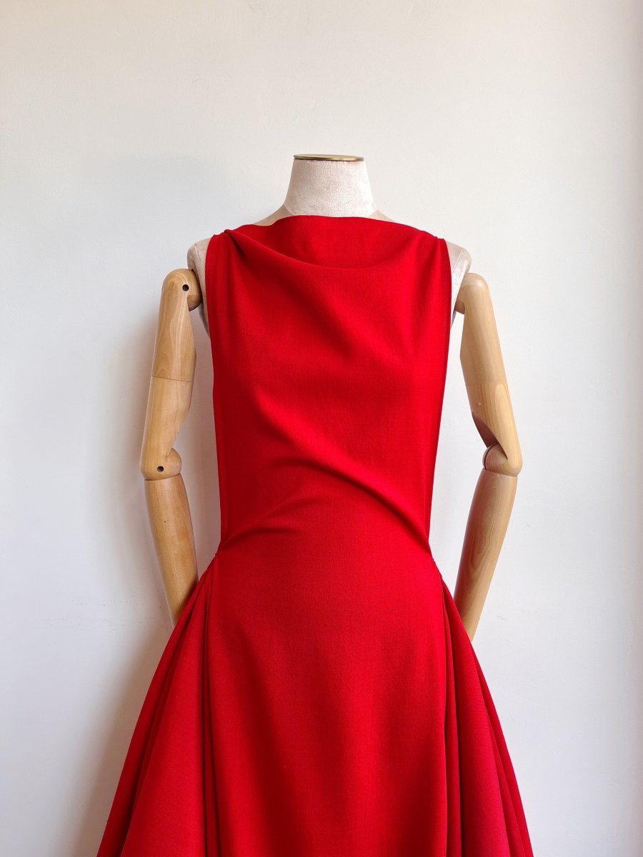 Zero - Waste Dress in Crimson Red - Made X Hudson
