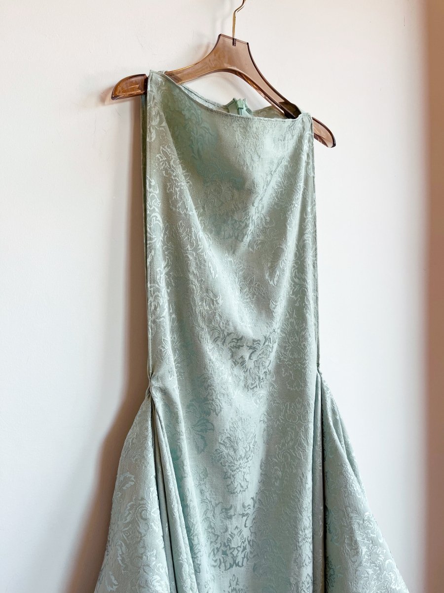 Sage Floral Brocade Zero - Waste Dress - Made X Hudson