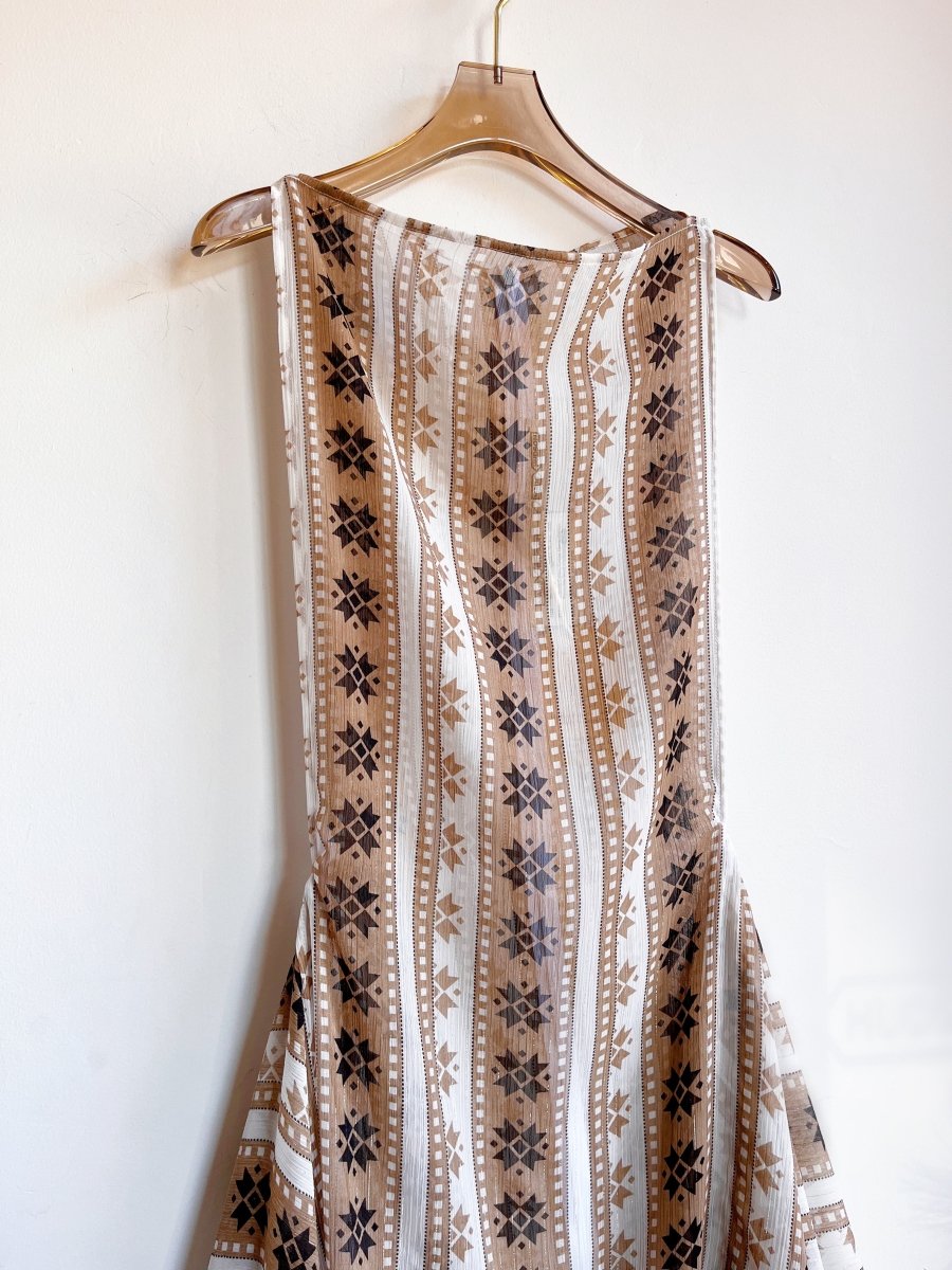 Zero - Waste Dress in Sheer Chiffon with Mosaic Star Stripe - Made X Hudson
