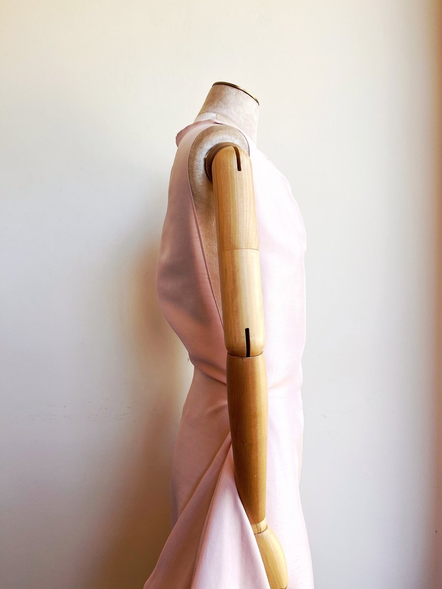 Pink Silk Shantung Zero - Waste Ruffle Dress - Made X Hudson