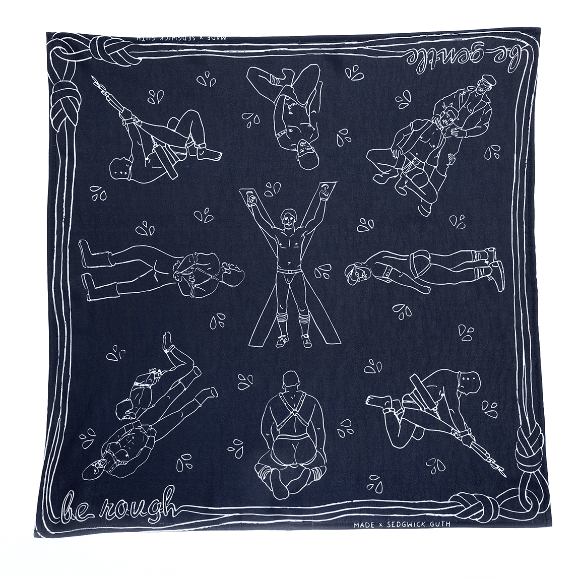 Be Gentle Be Rough Bandana in Rainbow Colors - Made X Hudson