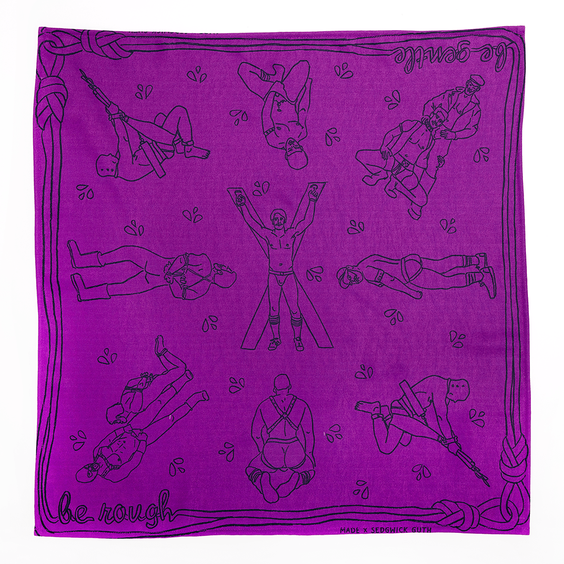 Be Gentle Be Rough Bandana in Rainbow Colors - Made X Hudson