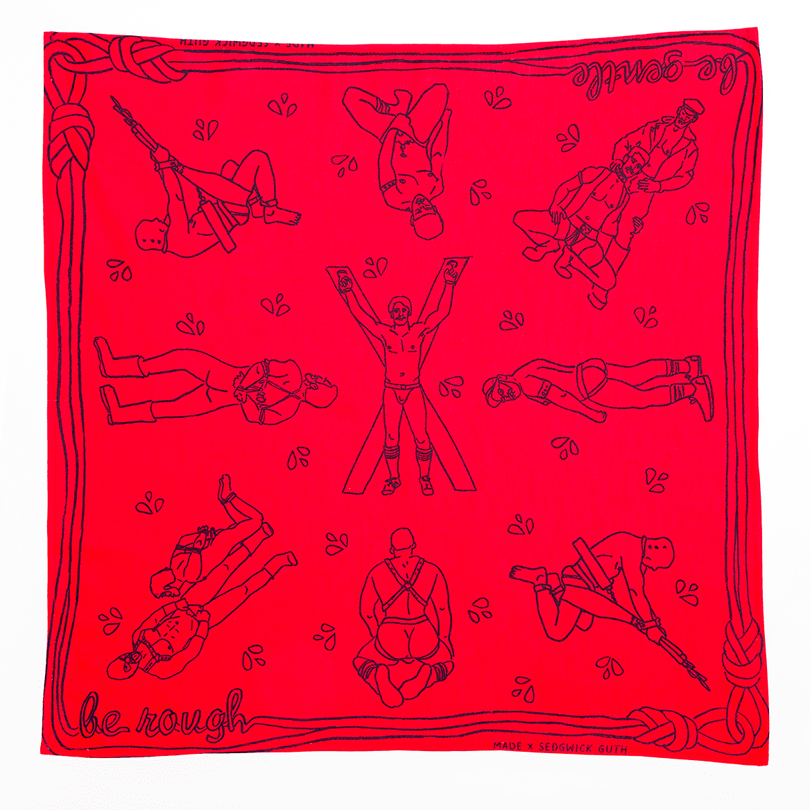 Be Gentle Be Rough Bandana in Rainbow Colors - Made X Hudson