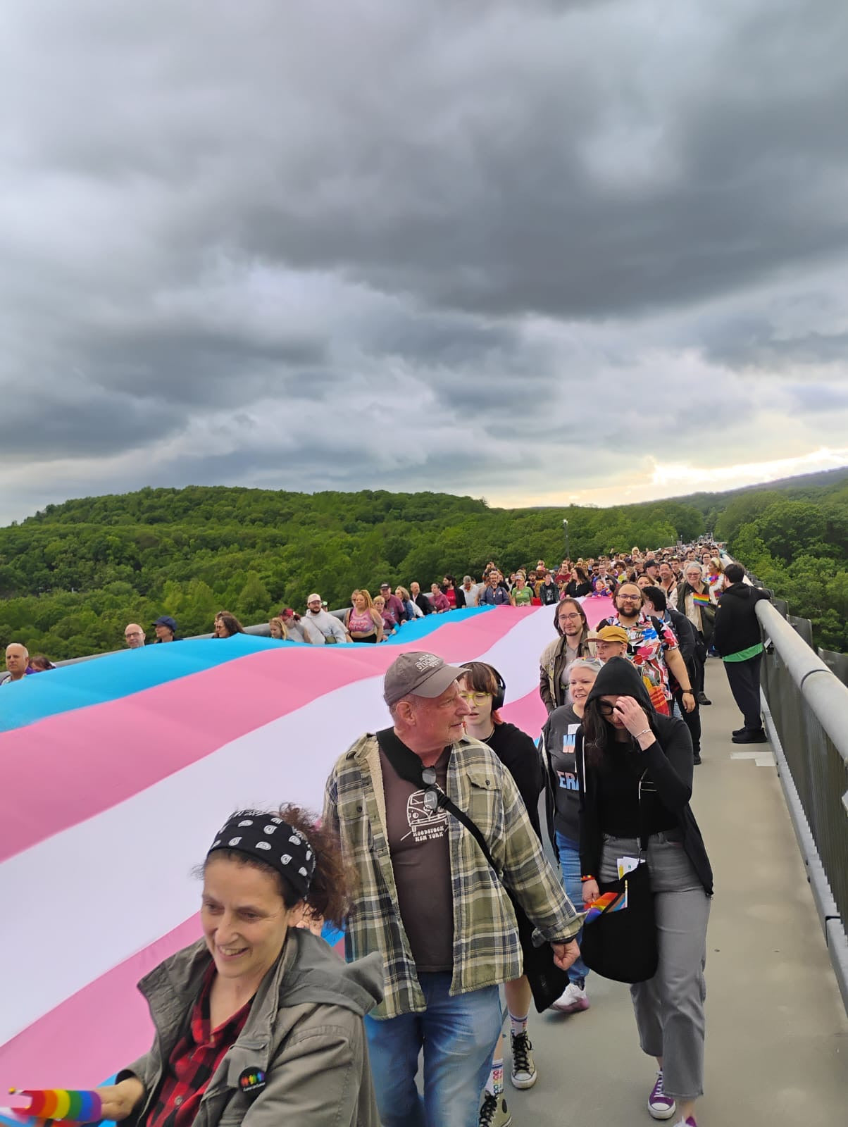 Quite Literally Our Biggest Project Yet: Transgender Pride Flag for Big Gay Hudson Valley