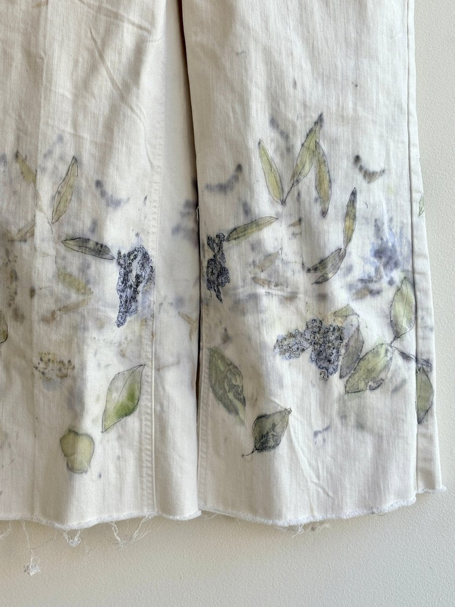 Lavender & Lime Eco Printed & Hand Drawn Straight Leg Pants (Reworked) - Made X Hudson