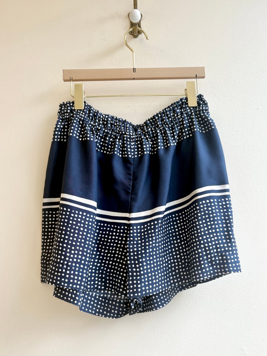 "Circe" Navy Dotted Town Shorts - Made X Hudson