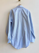 “Nova” Pale Blue and Pink Stripe Cluster Carrot Print Shirt (Reworked) - Made X Hudson