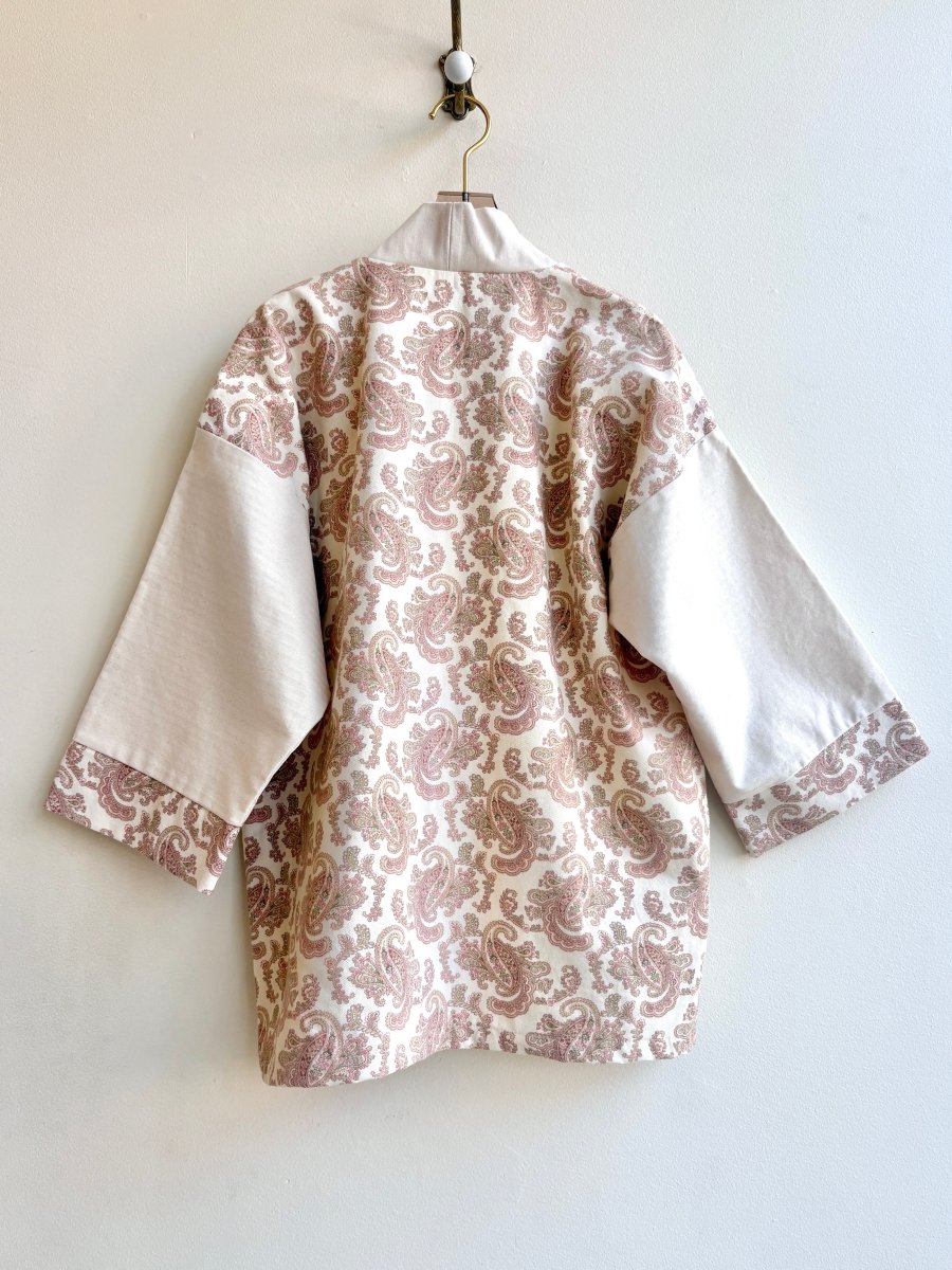 Paisley Blush and Canvas Blocked Haori Jacket - Made X Hudson