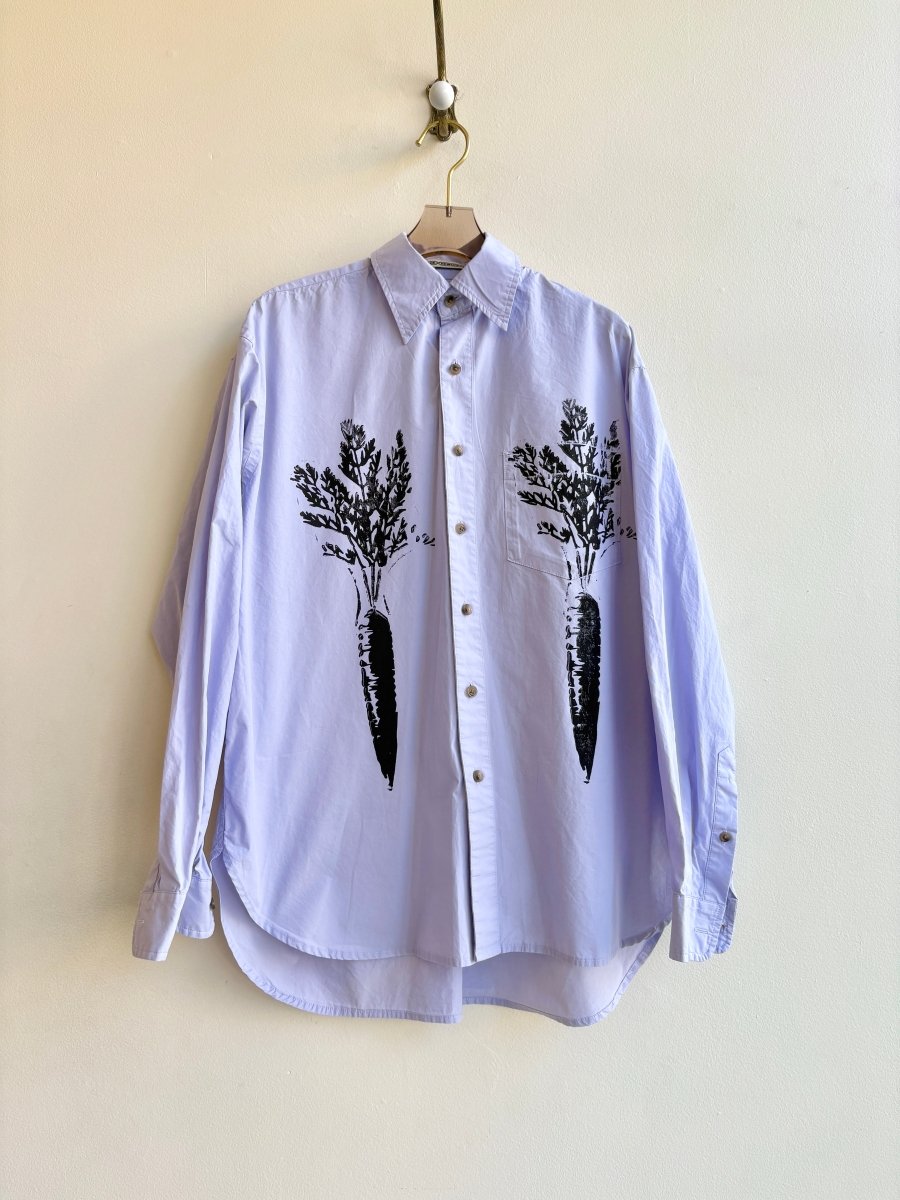 “Ada” Light Lavender Carrot Print Shirt (Reworked) - Made X Hudson