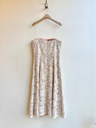 Carmen Marc Valvo | Cream and Blush Lace Overlay Dress (Vintage) - Made X Hudson
