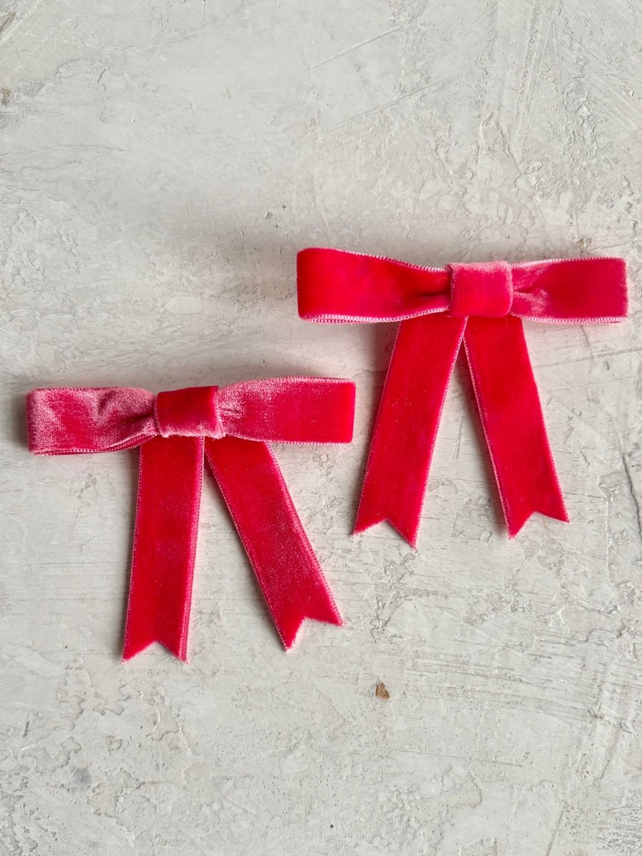 Velvet Mini - Bow Hair Clips (More Colors) - Made X Hudson