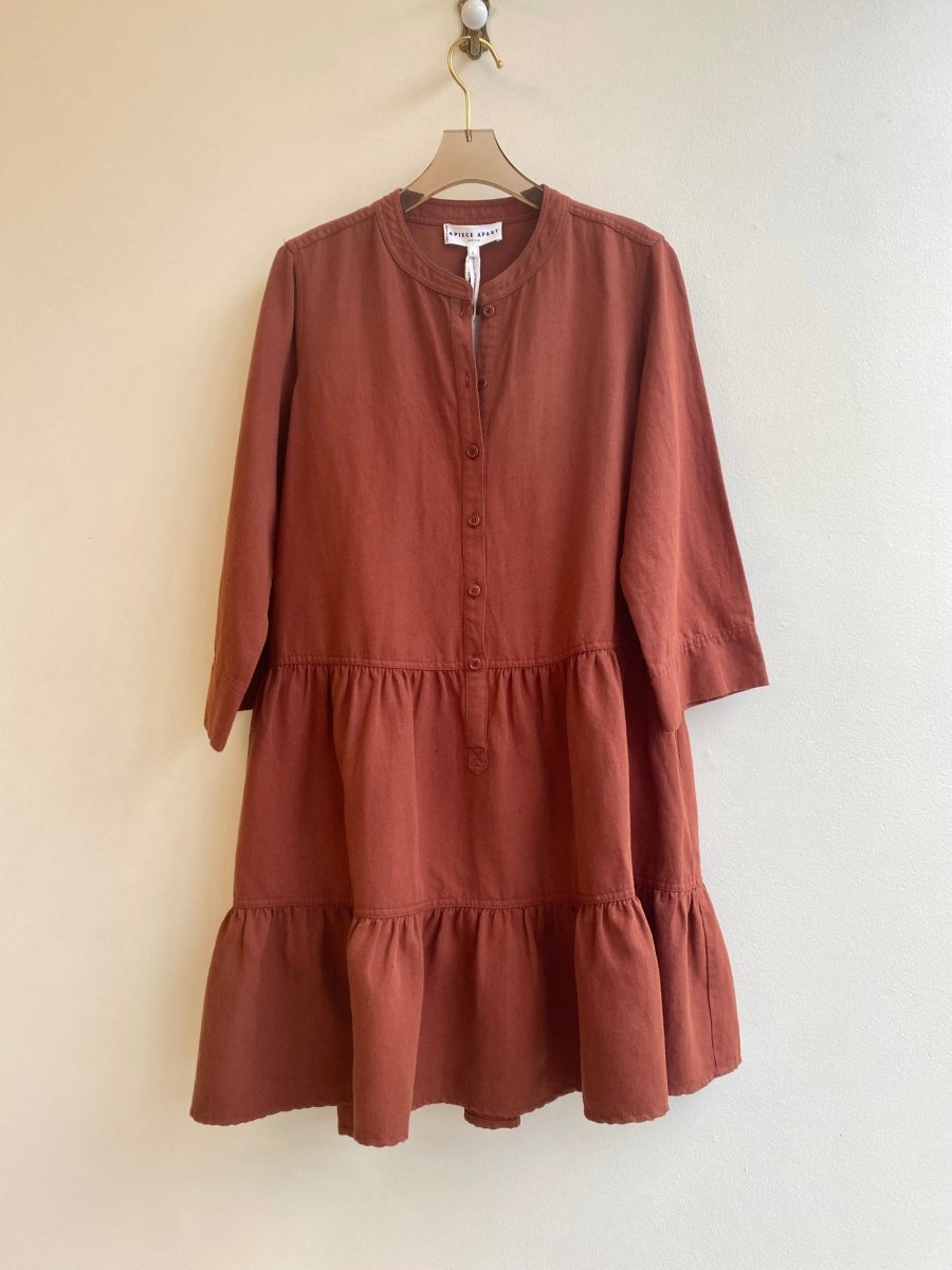 Apiece Apart | Orange Two - Tiered Dress (Vintage) - Made X Hudson
