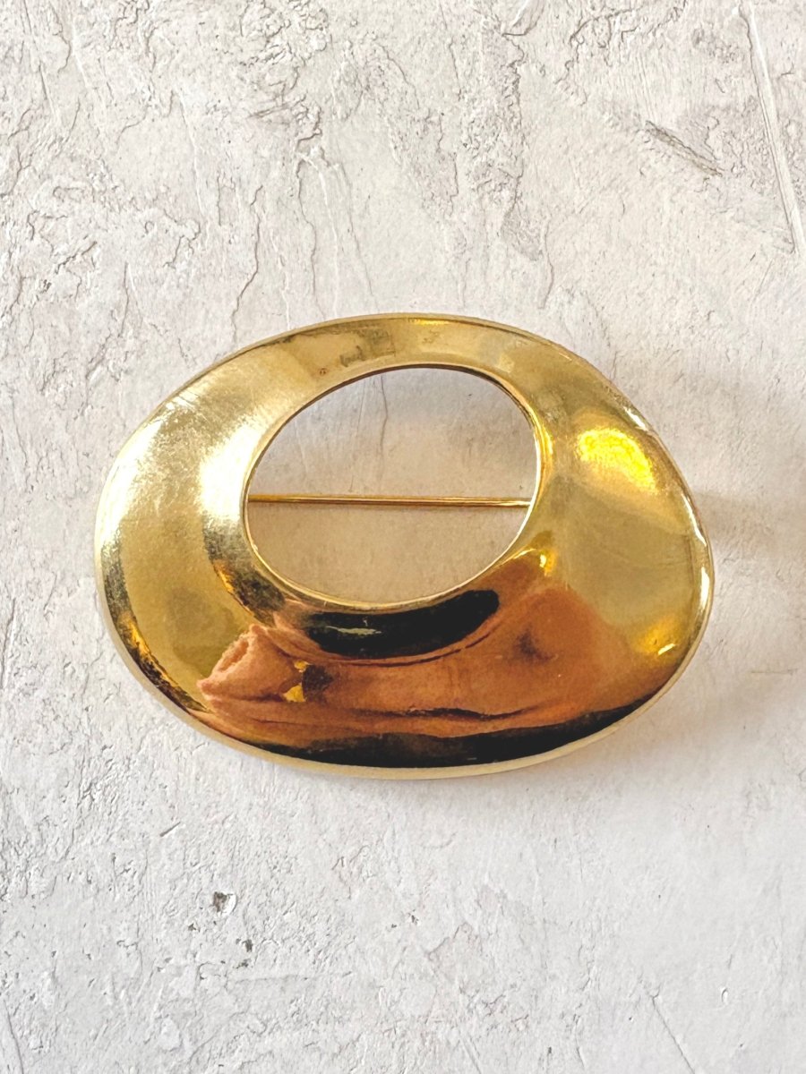 Gold Tone Glam Brooch (Vintage) - Made X Hudson