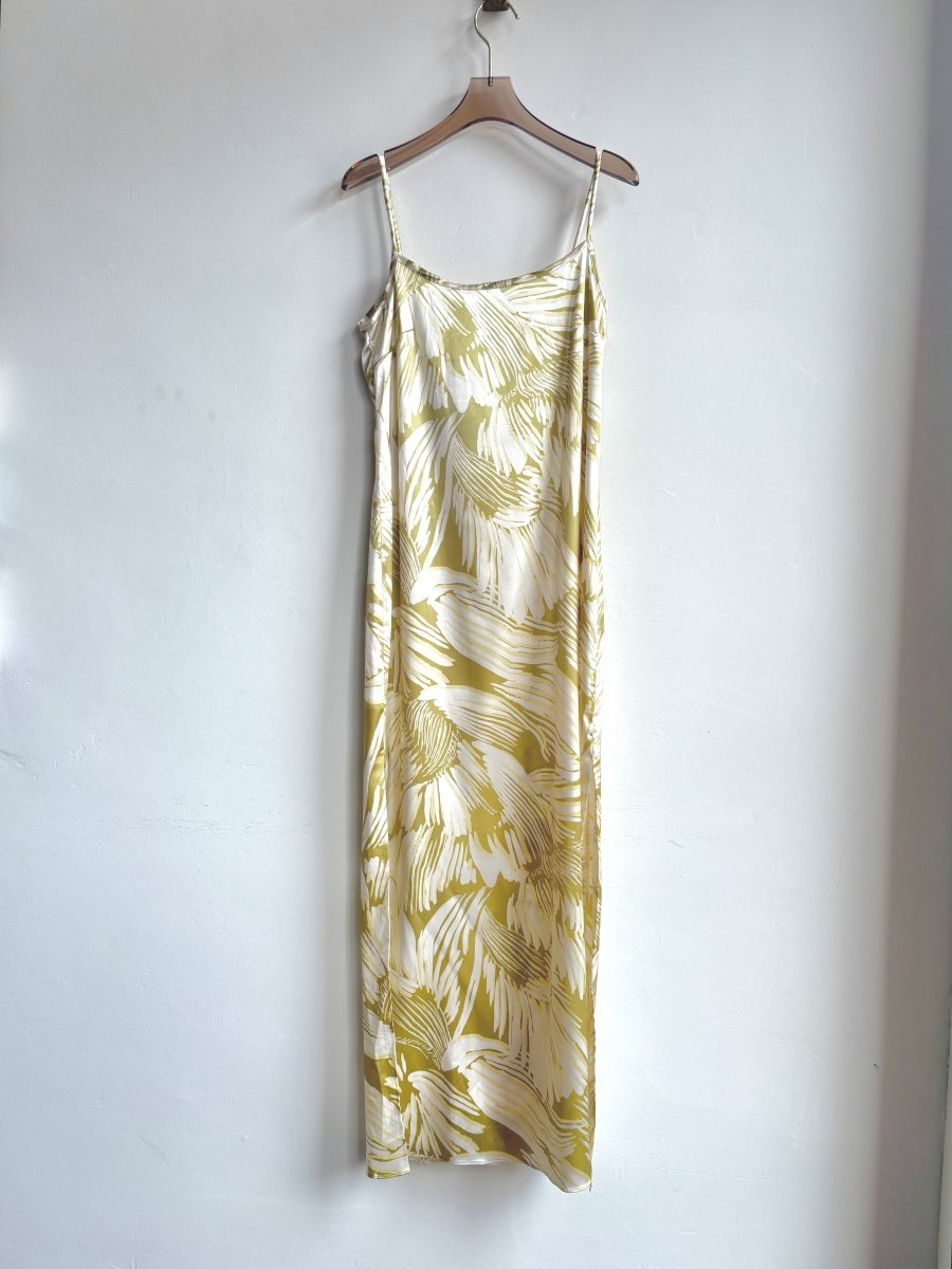 Green, Yellow & White “Mari” Slip Dress - Made X Hudson