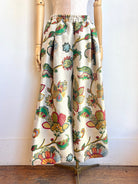 Jacobean Floral Linen Wide-Leg Pant - Made X Hudson