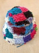 Square Print Bucket Hat in Colors Blue, Purple, Green, & Pink - Made X Hudson