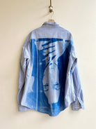 Cher Blue Sun Cyanotype Light Blue Button - Up Shirt (Reworked) - Made X Hudson