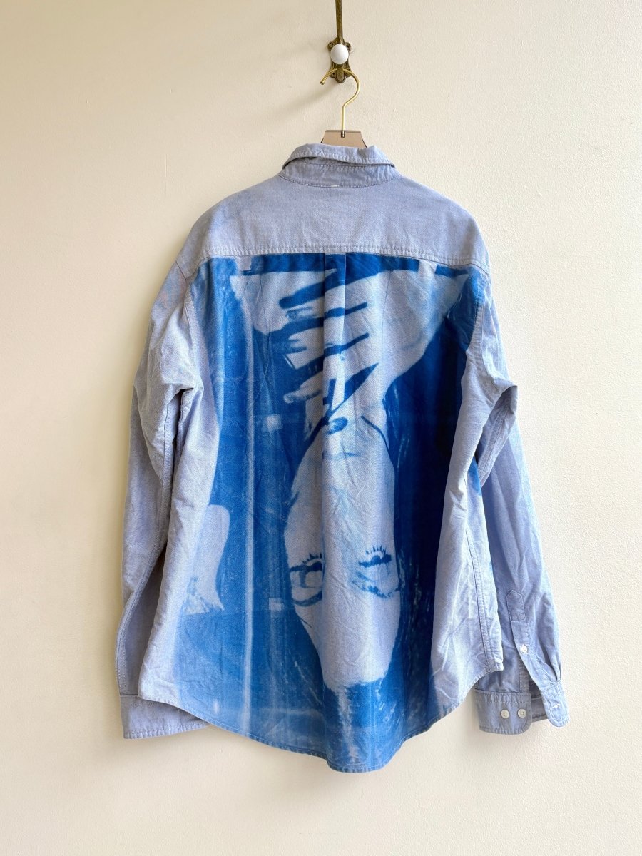 Cher Blue Sun Cyanotype Light Blue Button - Up Shirt (Reworked) - Made X Hudson